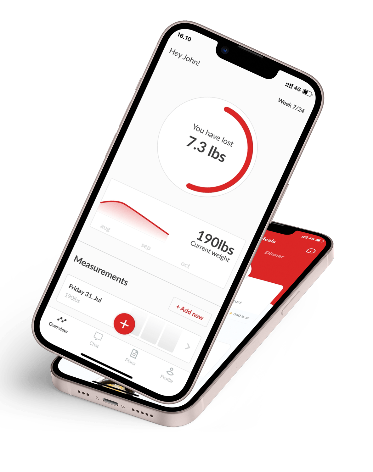 phone displaying the tracker